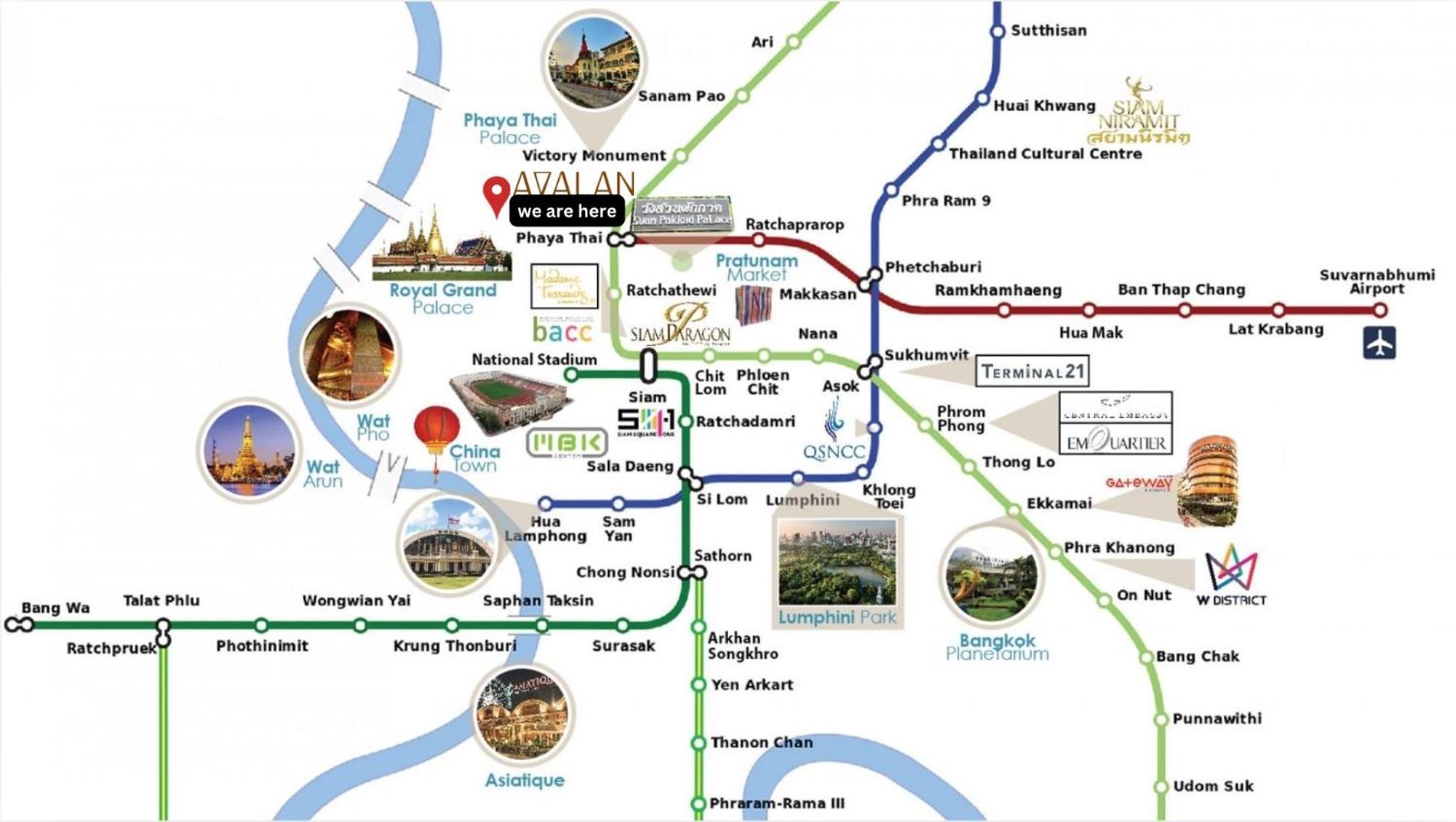 Avalan Phayathai Airport Link Bangkok Buitenkant foto